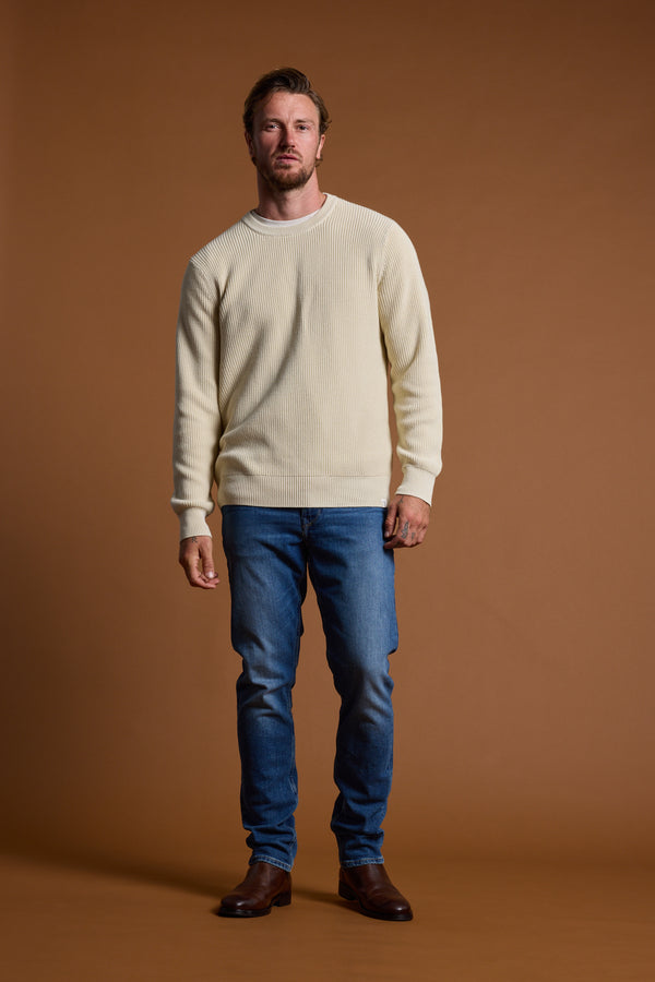 Barkers Dandar Cotton Crew in oatmeal, cotton, additional view