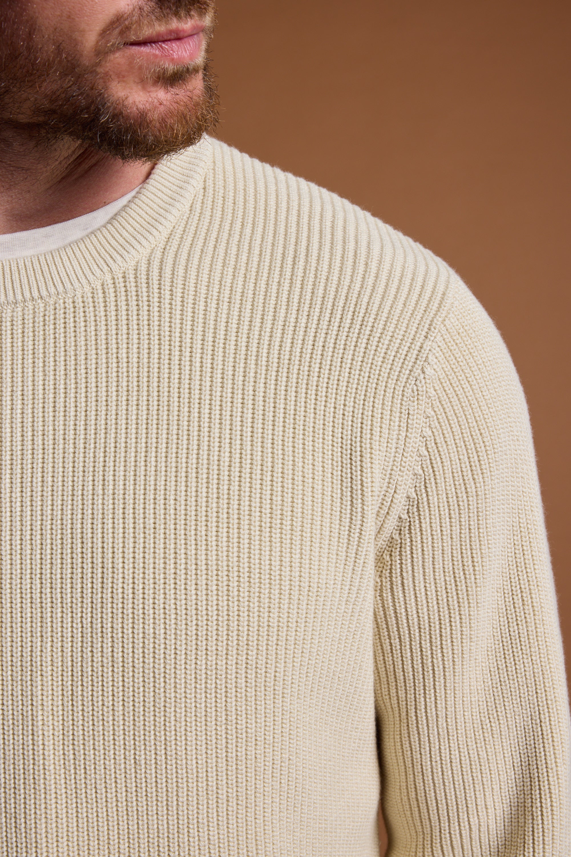 Barkers Dandar Cotton Crew in oatmeal, cotton, additional view
