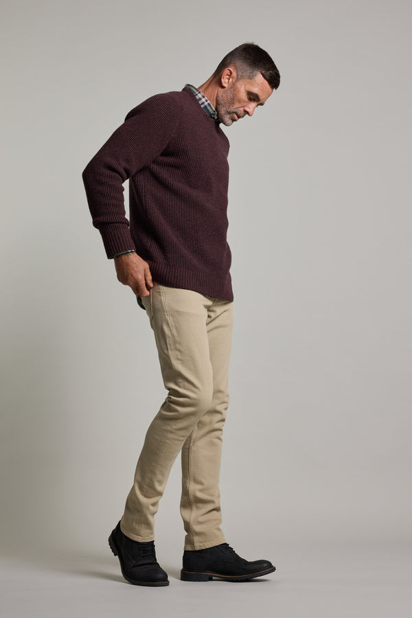 Barkers Mckenzie Woollen Crew in plum, additional view