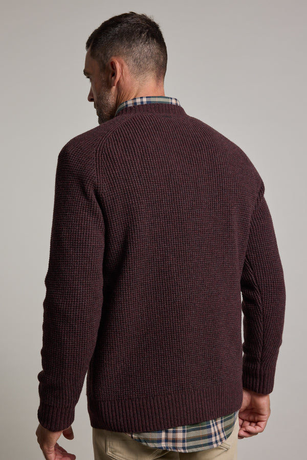 Barkers Mckenzie Woollen Crew in plum, additional view