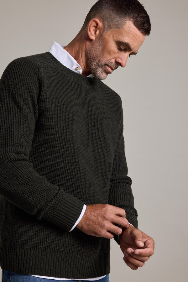 Barkers Mckenzie Woollen Crew in sage, additional view