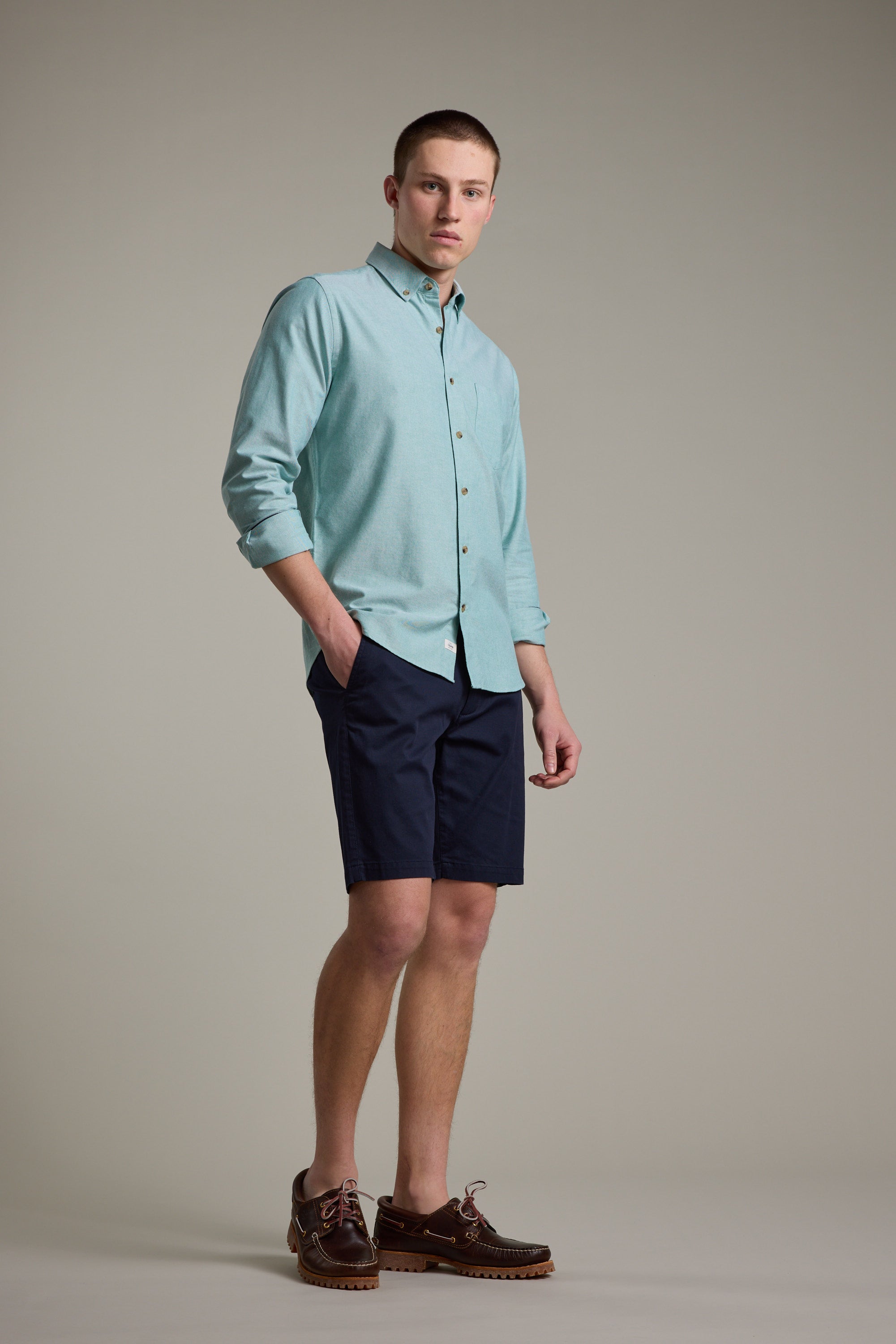Barkers Thatcher Oxford Shirt in green, tailored fit, additional view