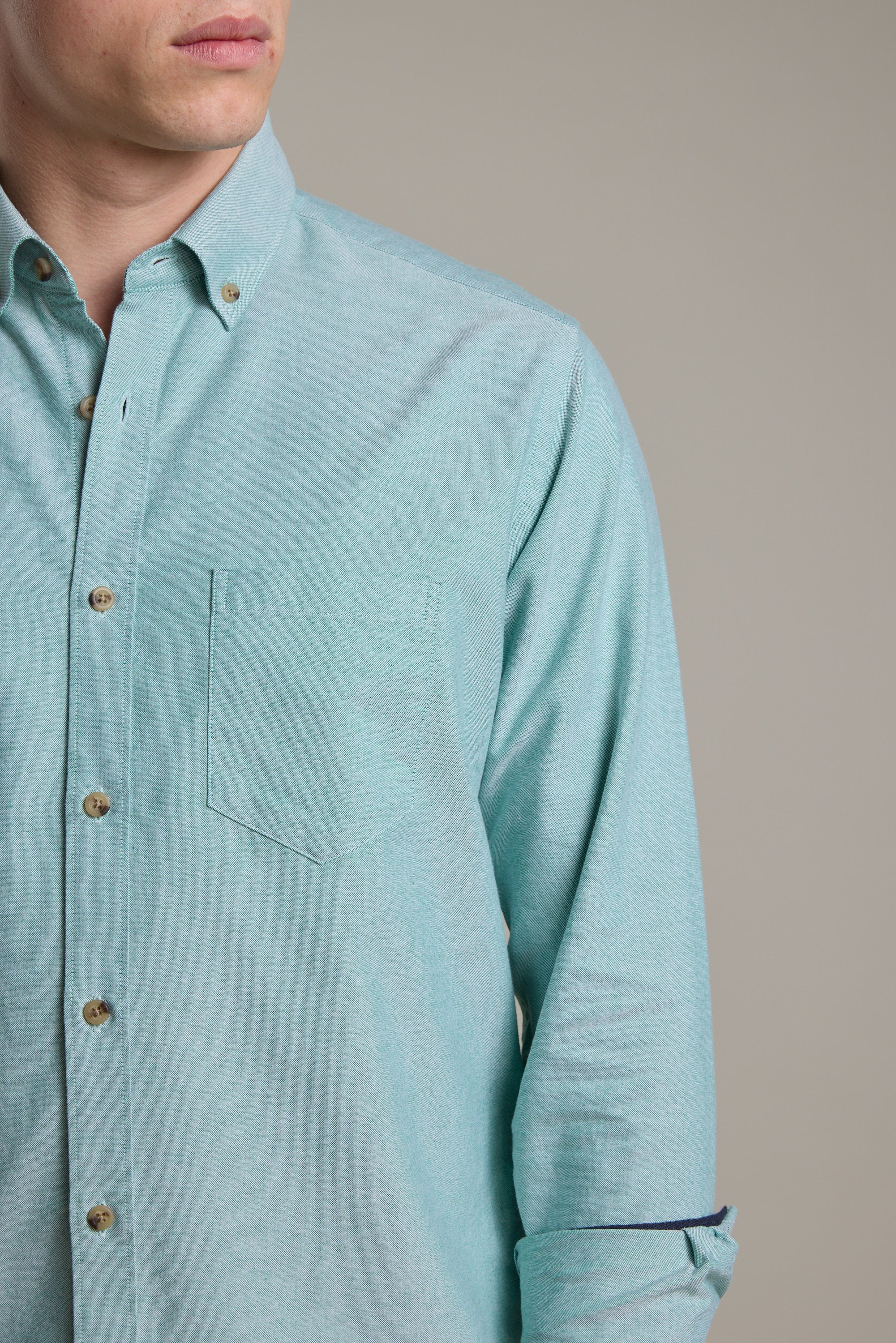 Barkers Thatcher Oxford Shirt in green, tailored fit, additional view