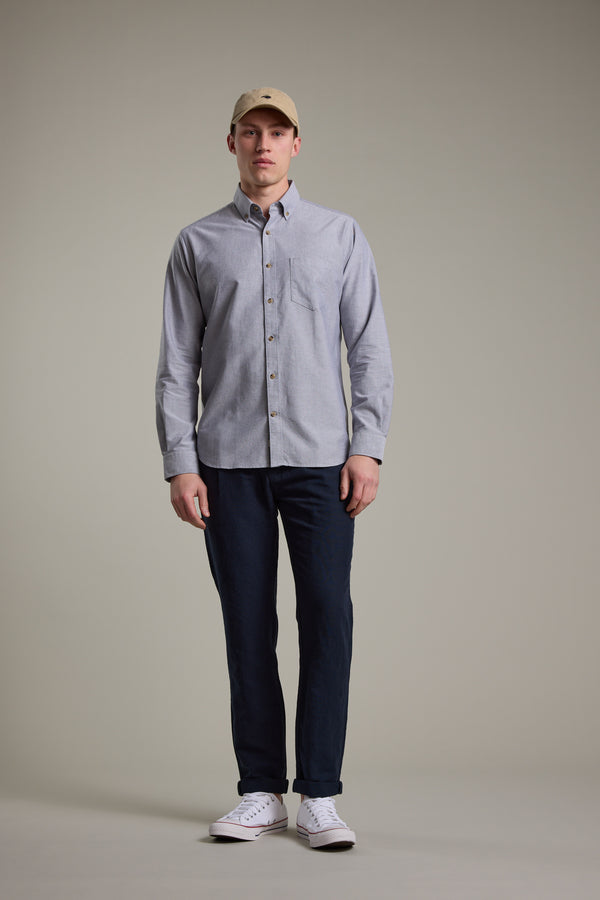 Barkers Thatcher Oxford Shirt in grey, tailored fit