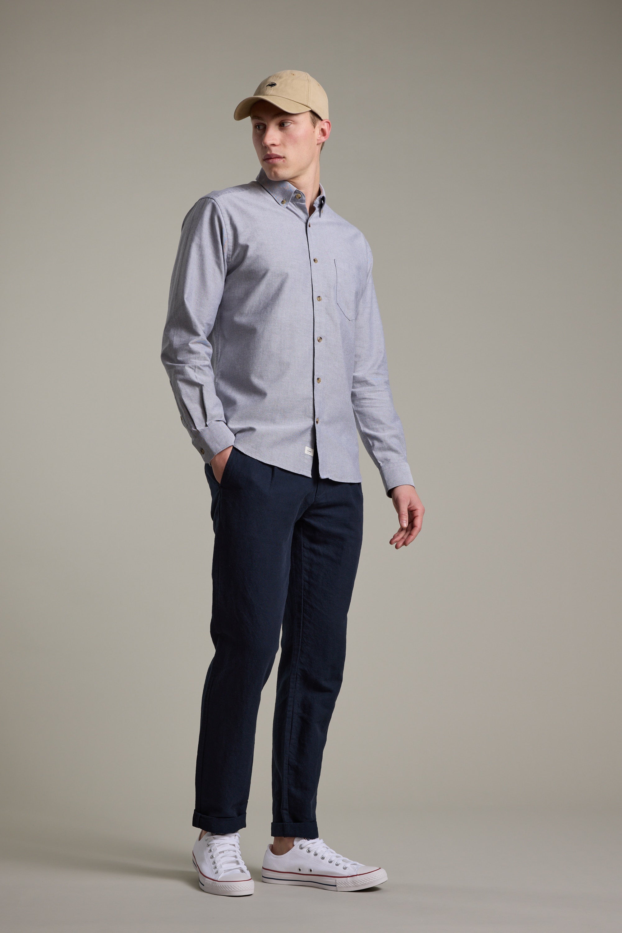 Barkers Thatcher Oxford Shirt in grey, tailored fit, additional view
