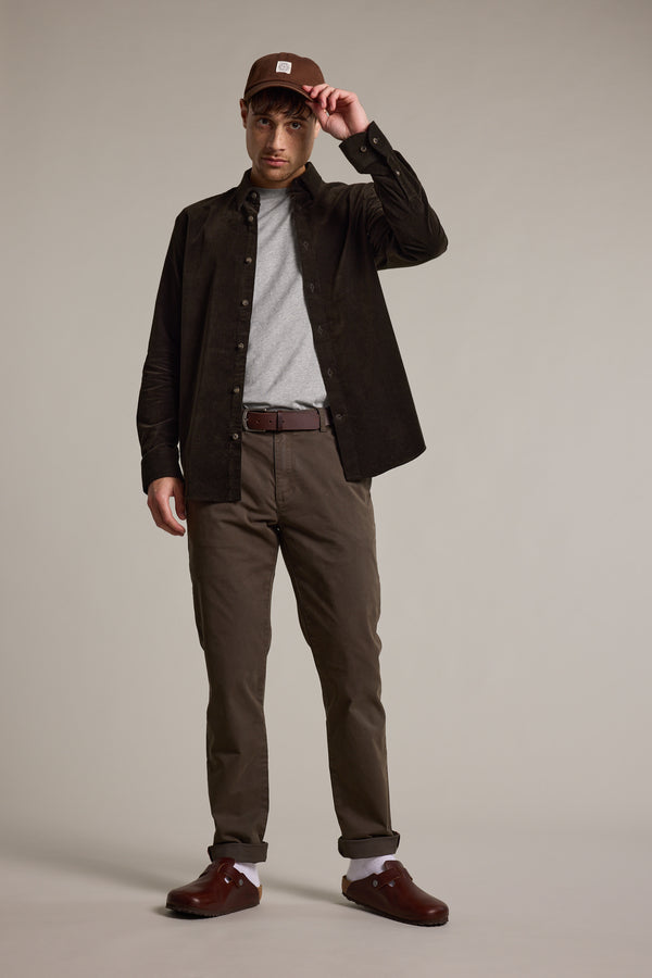 Barkers Sedwick Corduroy Shirt in forest, tailored fit, additional view