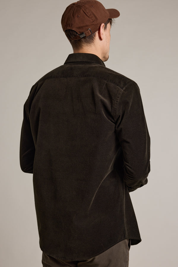 Barkers Sedwick Corduroy Shirt in forest, tailored fit, additional view