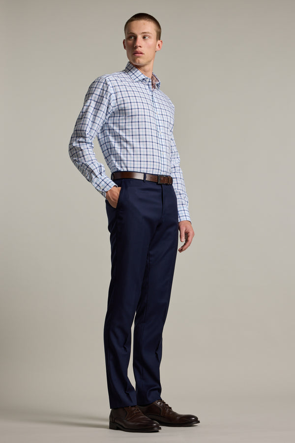Barkers Wesley Check Business Shirt in light blue, classic fit, additional view