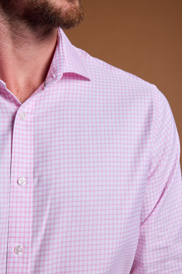 Barkers Enright French Cuff Business Shirt in pink, classic fit, alternate view
