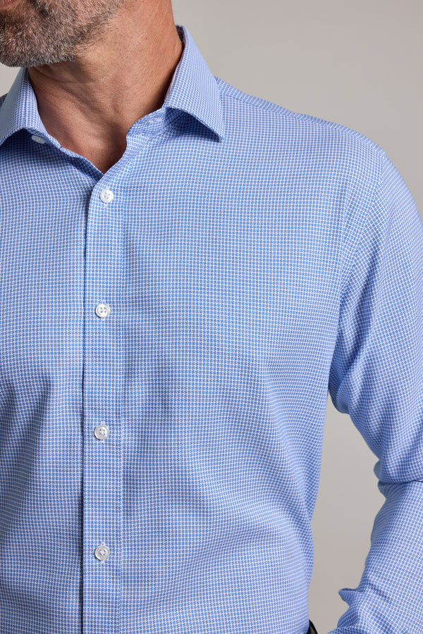 Barkers Robbie Texture Business Shirt in blue, classic fit, additional view