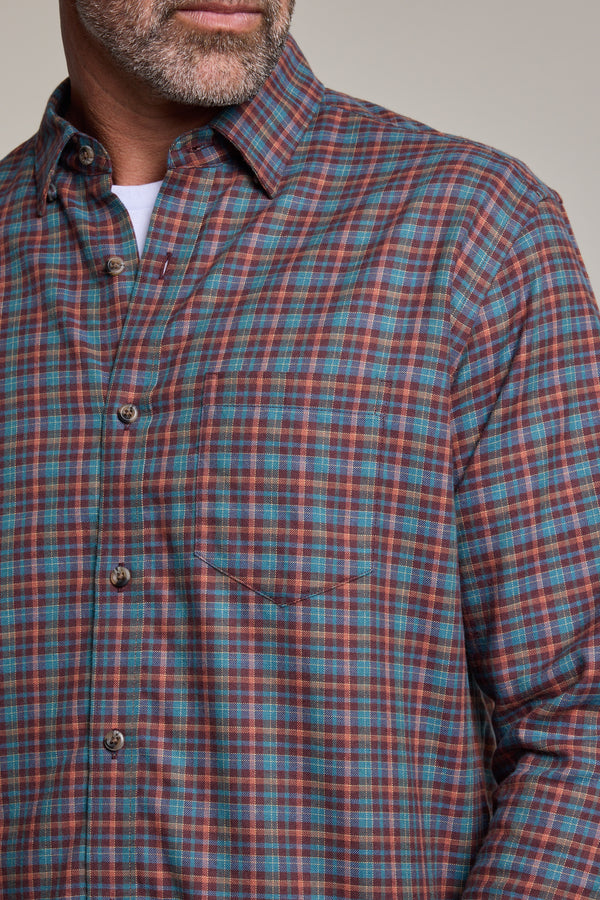 Barkers Dionheck Shirt in red check, classic fit, alternate view