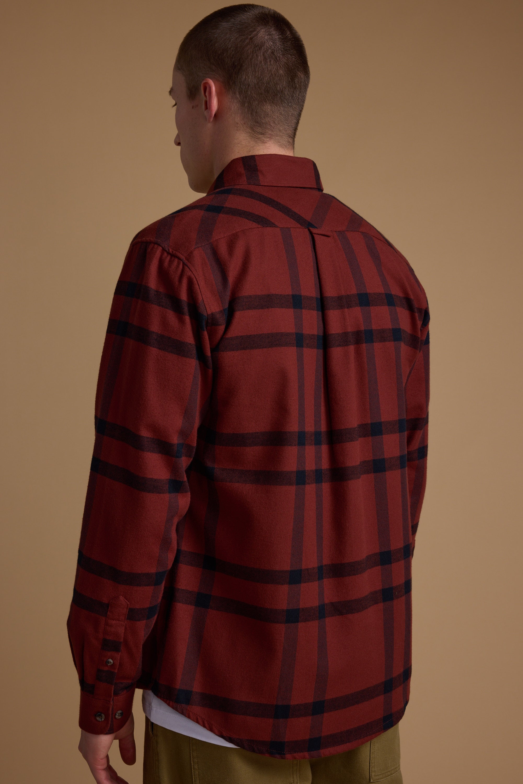 Barkers Durness Check Shirt in rust, classic fit, additional view