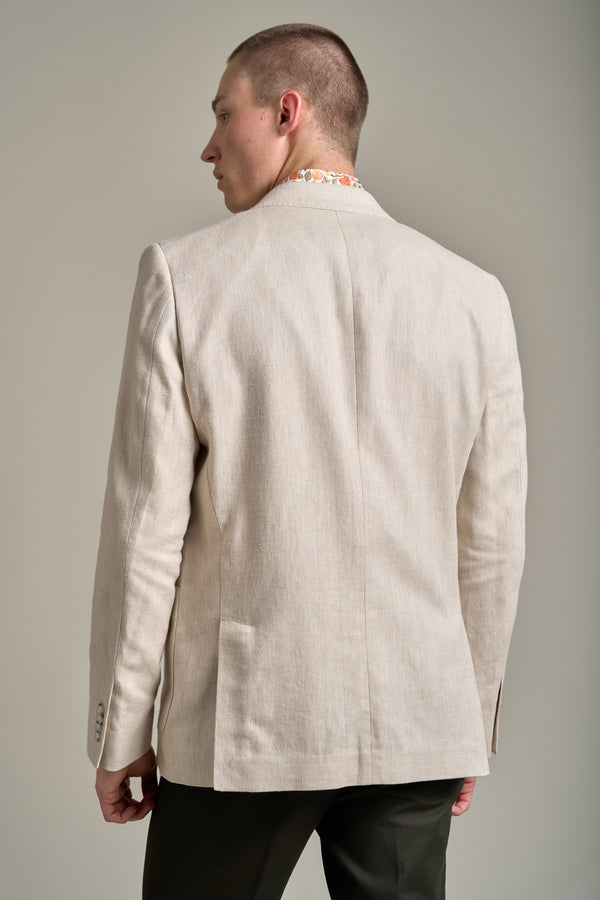 Barkers Hume Herringbone Blazer in ecru, additional view