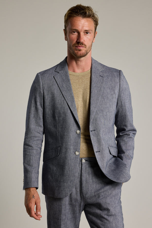 Barkers Paden Twill Blazer in navy, relaxed fit, alternate view