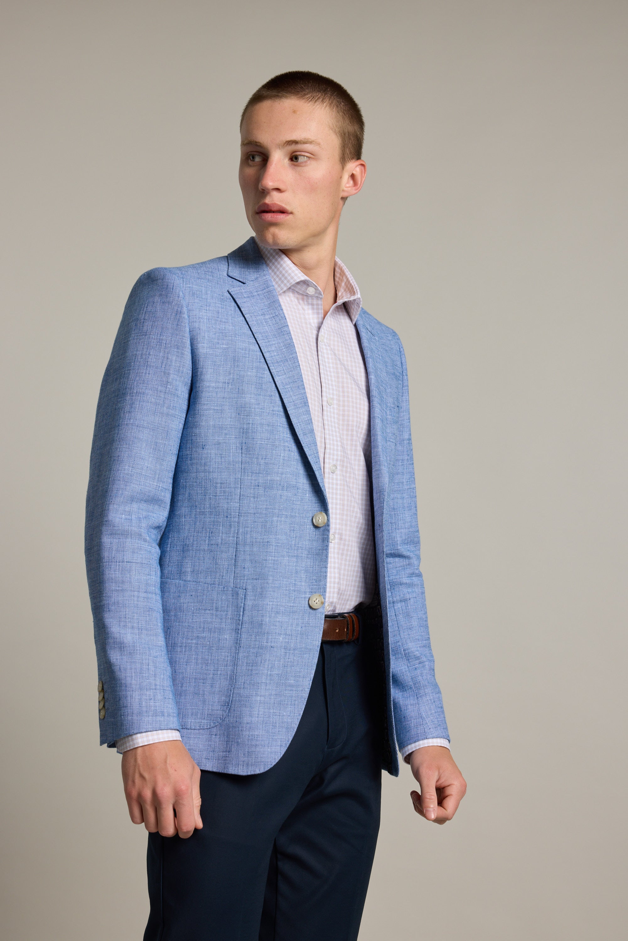 Barkers Mitchel Texture Blazer in blue/white, alternate view