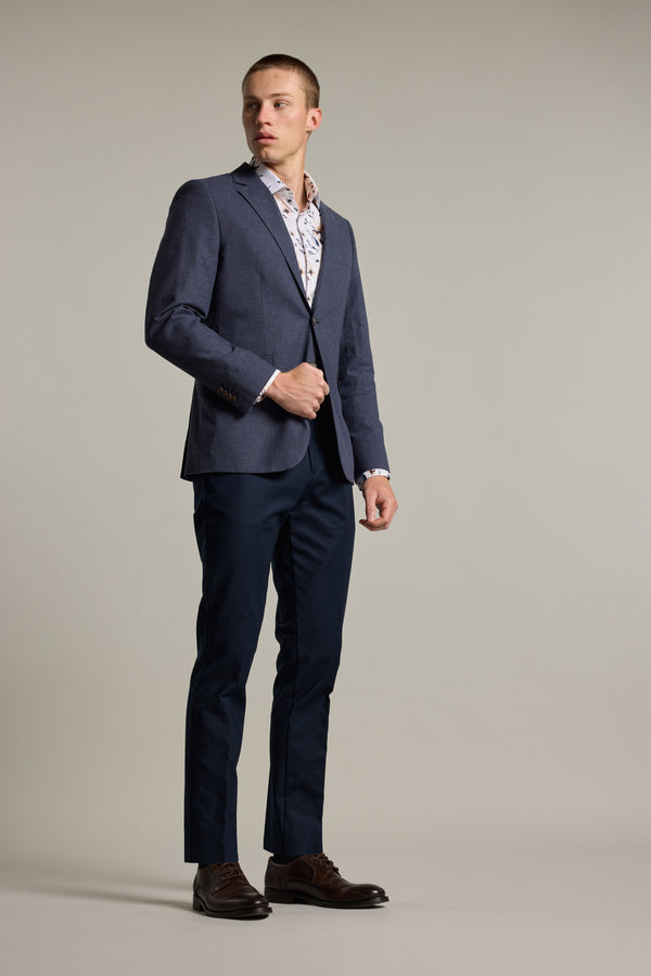 Barkers Ellwood Houndstooth Blazer in navy, additional view