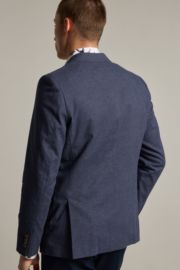 Barkers Ellwood Houndstooth Blazer in navy, additional view