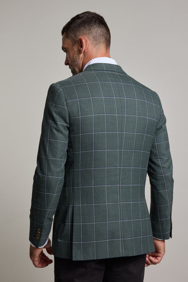 Barkers Nathaniel Check Blazer in green check, additional view