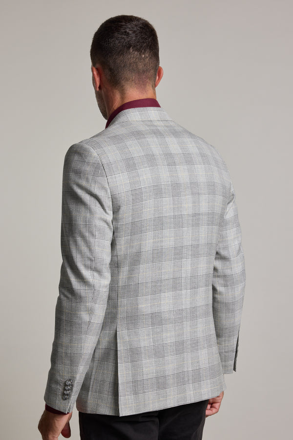 Barkers Remsen Check Blazer in grey check, wool, additional view