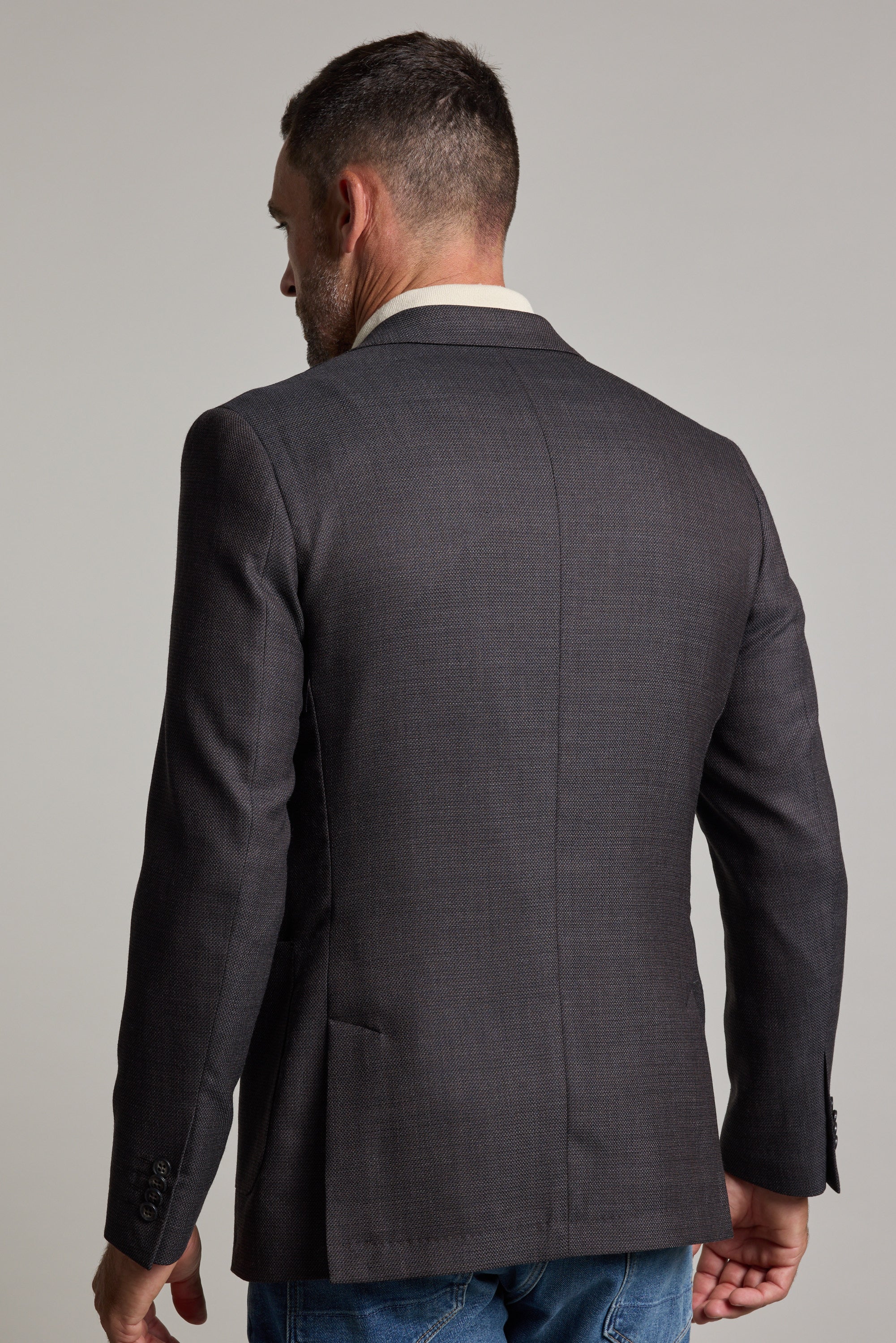 Barkers Riverside Texture Blazer in brown, additional view