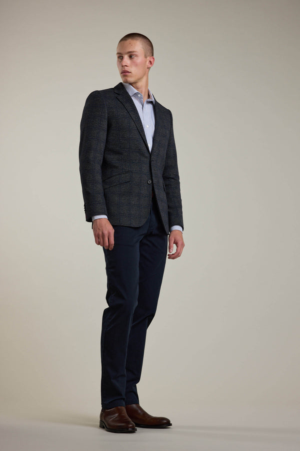 Barkers Manleigh Check Knit Blazer in charcoal, additional view