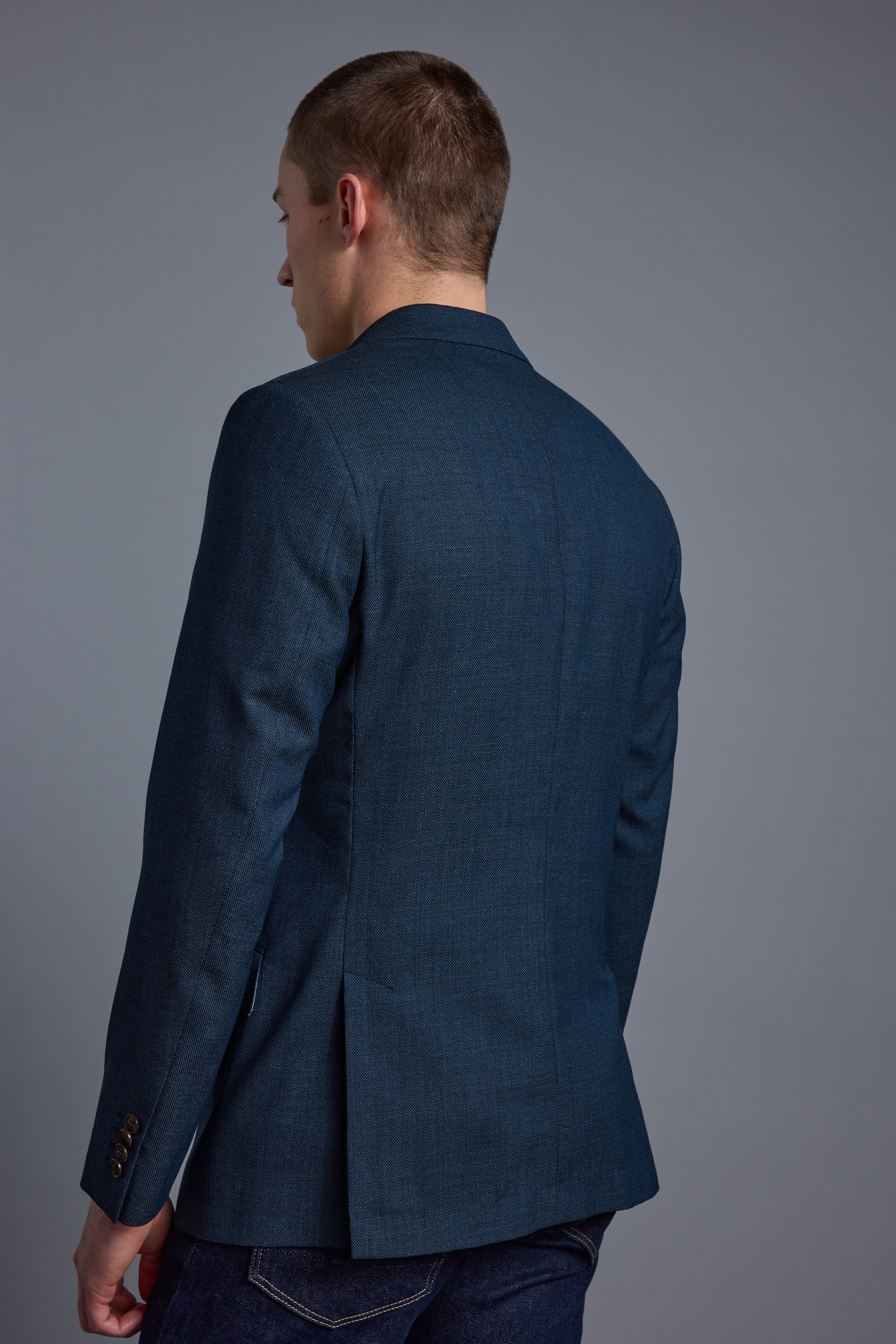 Barkers Filey Texture Blazer in blue, additional view