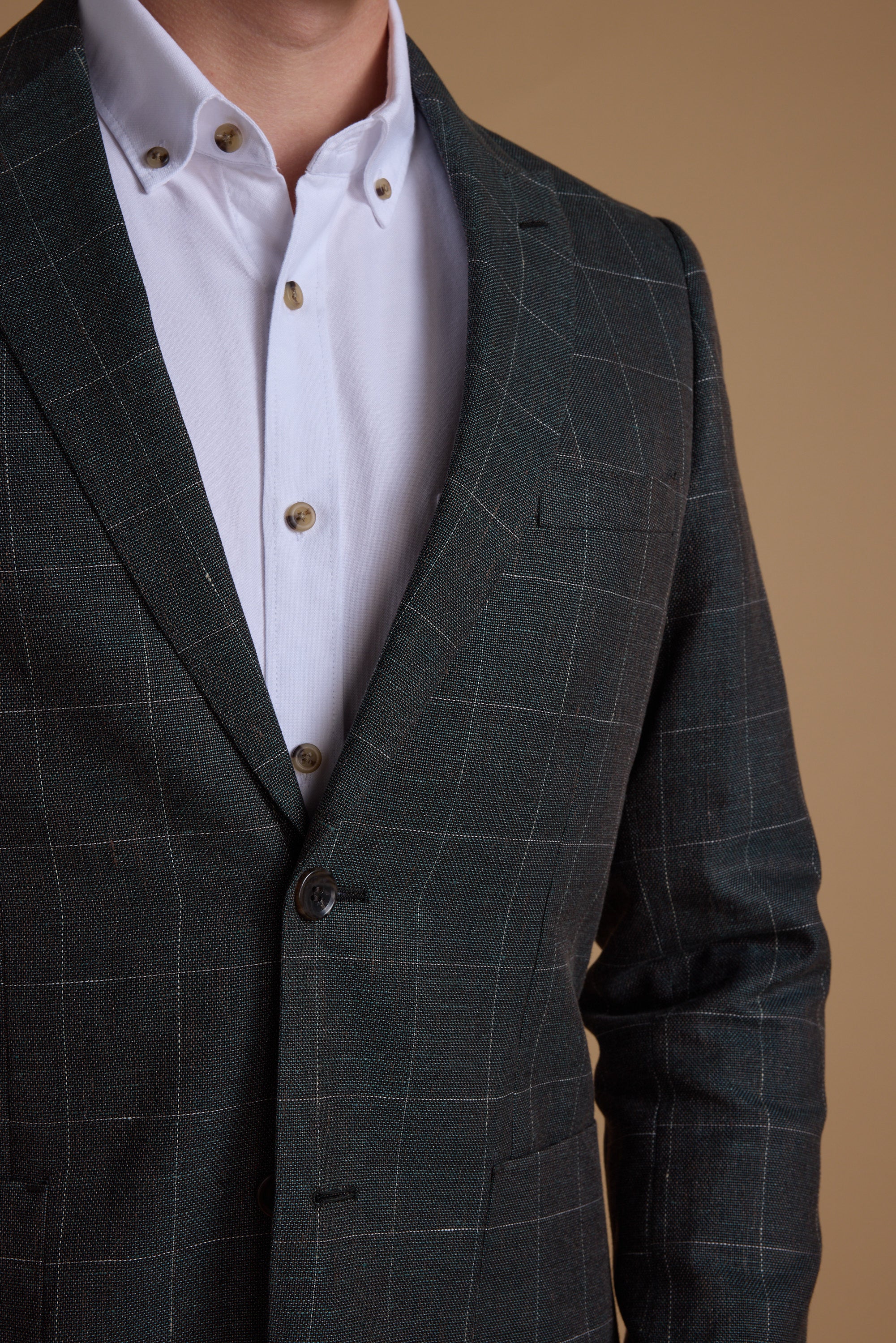 Barkers Upton Check Blazer in olive, additional view