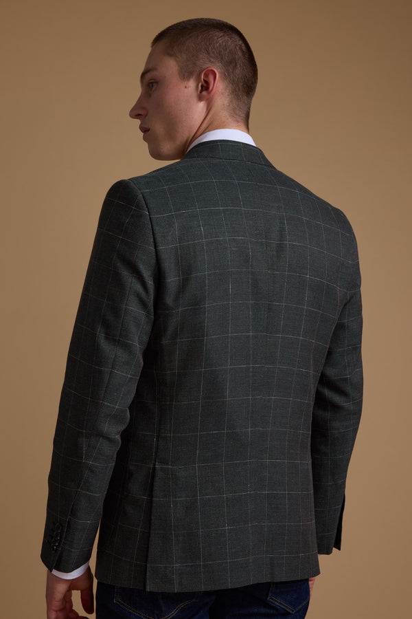 Barkers Upton Check Blazer in olive, additional view