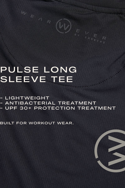WearEver Pulse Long Sleeve Tee in black, alternate view