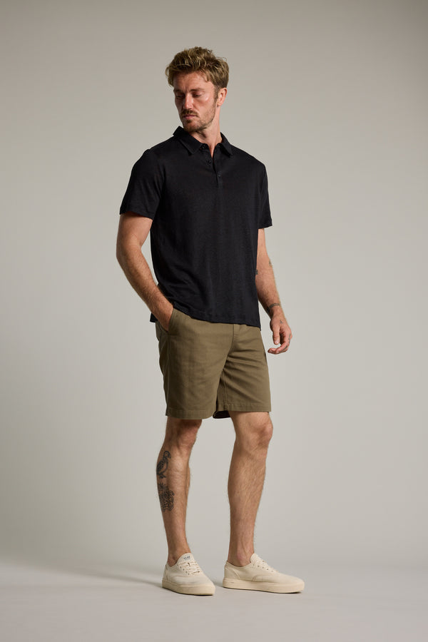 Barkers Hampton Weekend Short in khaki, alternate view