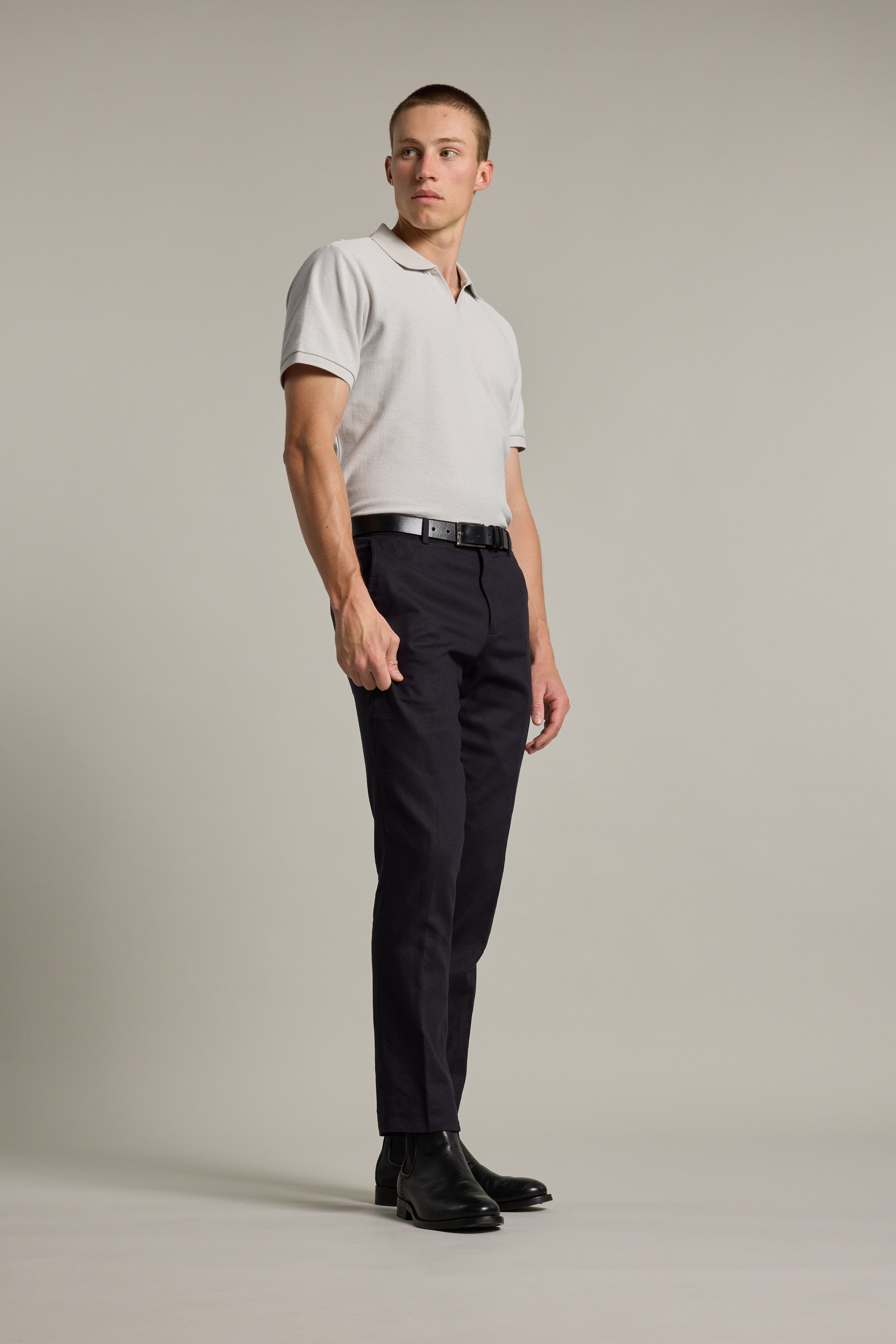 Barkers Winfield Textured Polo in bone, additional view