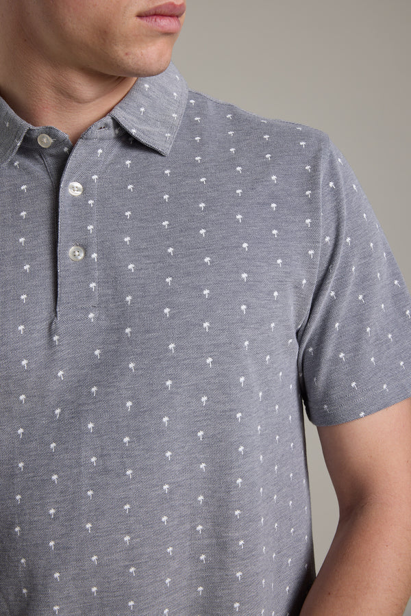 A close-up of the Barkers Melrose Pique Polo, crafted from organic cotton and ideal for summer style.