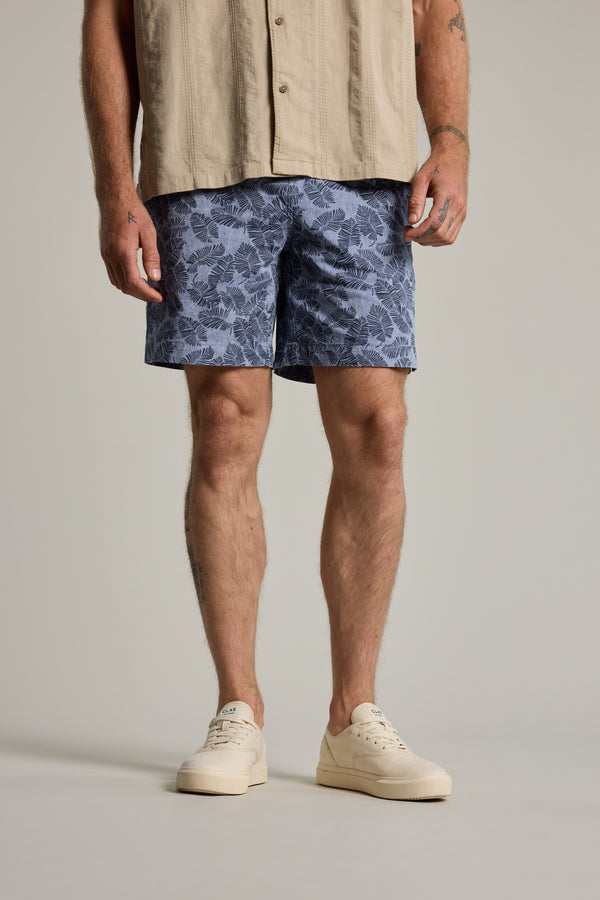 Barkers Jaired Print Short in chambray, additional view