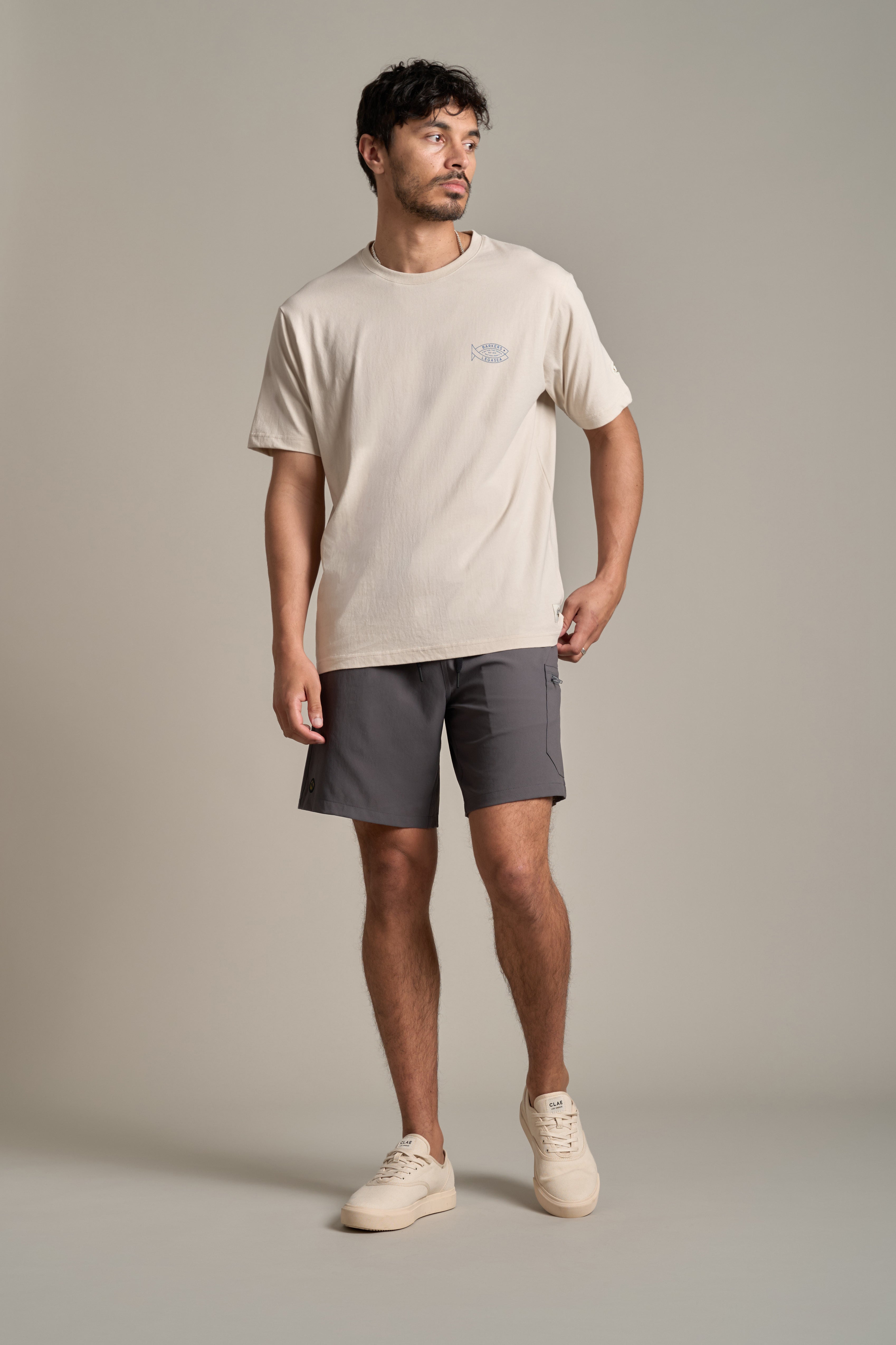 LegaSea Fish For The People Print Tee in ecru, regular fit, additional view