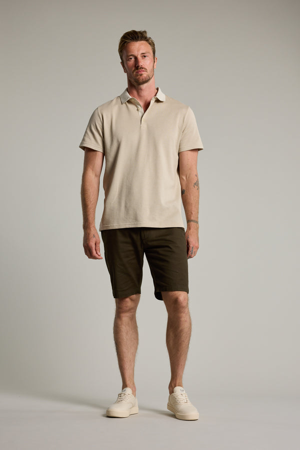 Barkers Tilder Mercerised Texture Polo in oatmeal, additional view