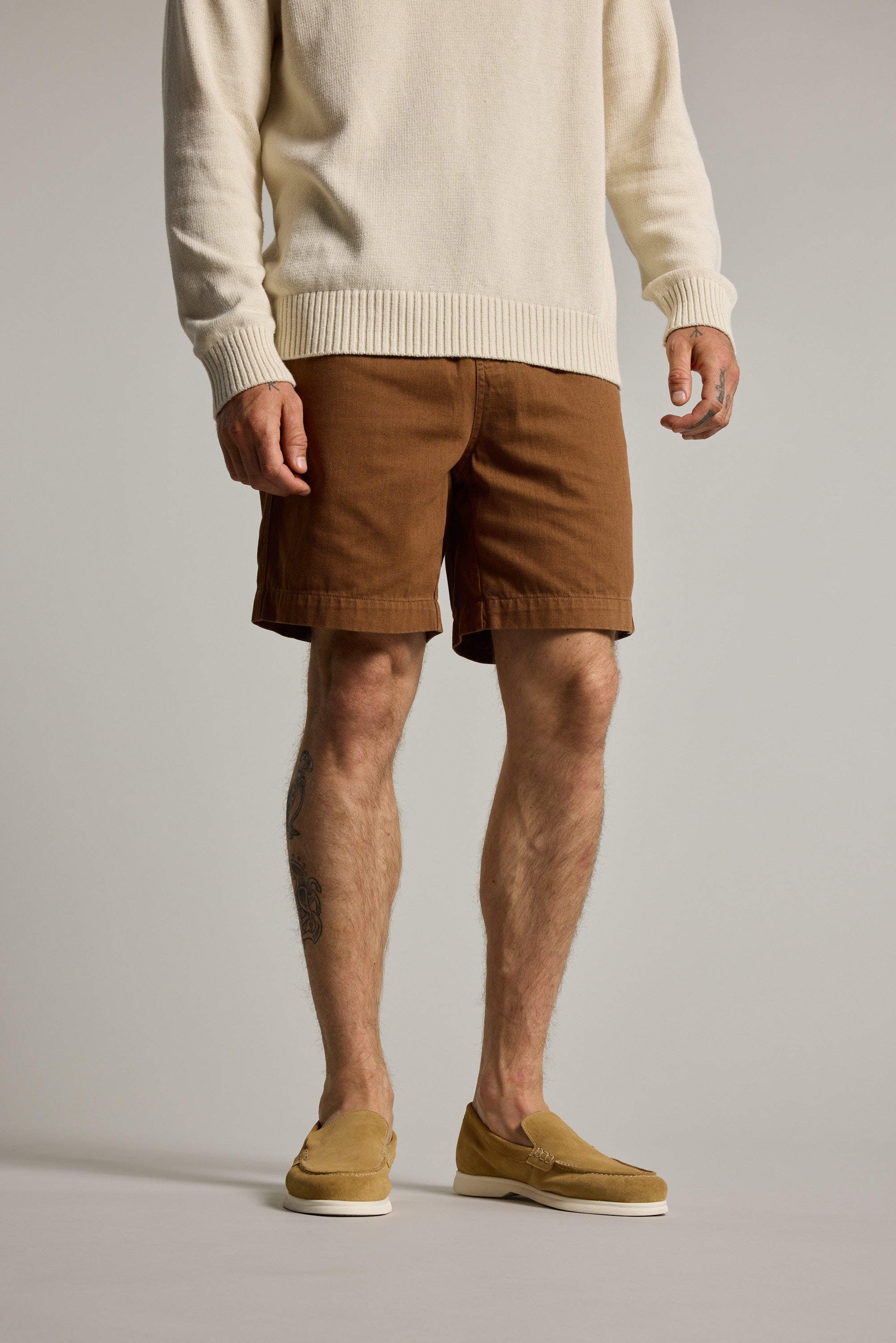 Barkers Harley GD Weekend Short in tobacco, relaxed fit, alternate view