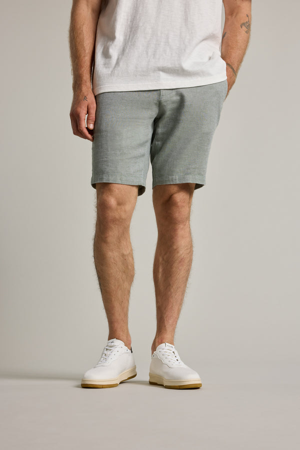 Barkers Elliot Texture Walk Short in green, alternate view