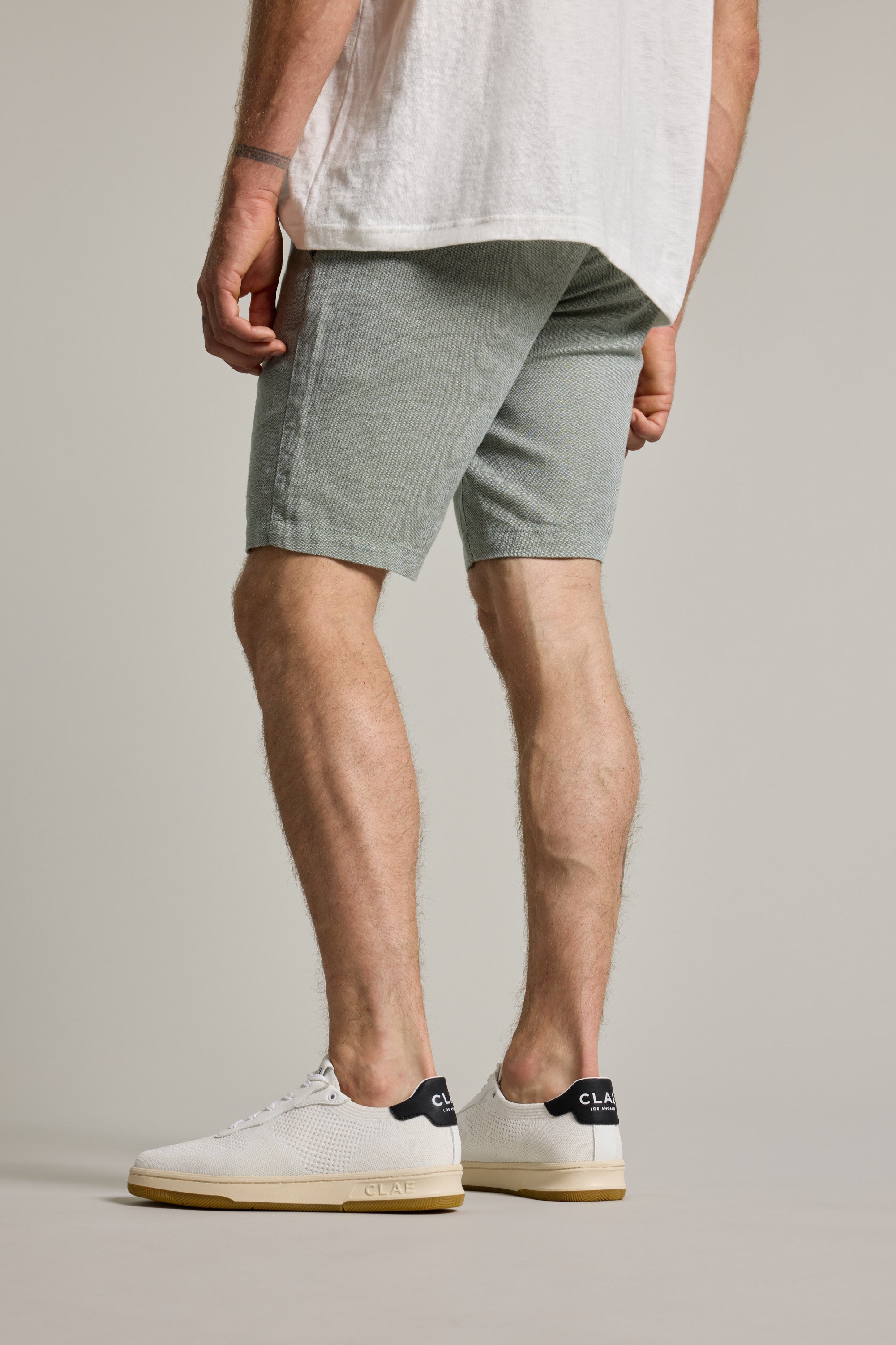 Barkers Elliot Texture Walk Short in green, additional view