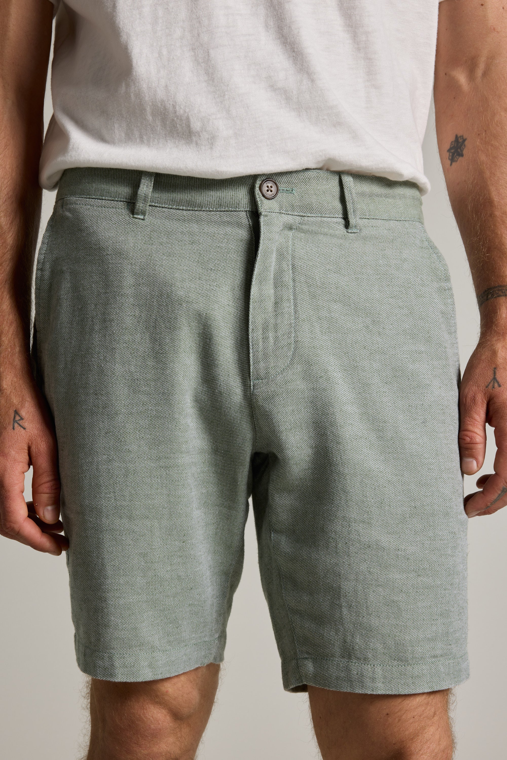 Barkers Elliot Texture Walk Short in green, additional view