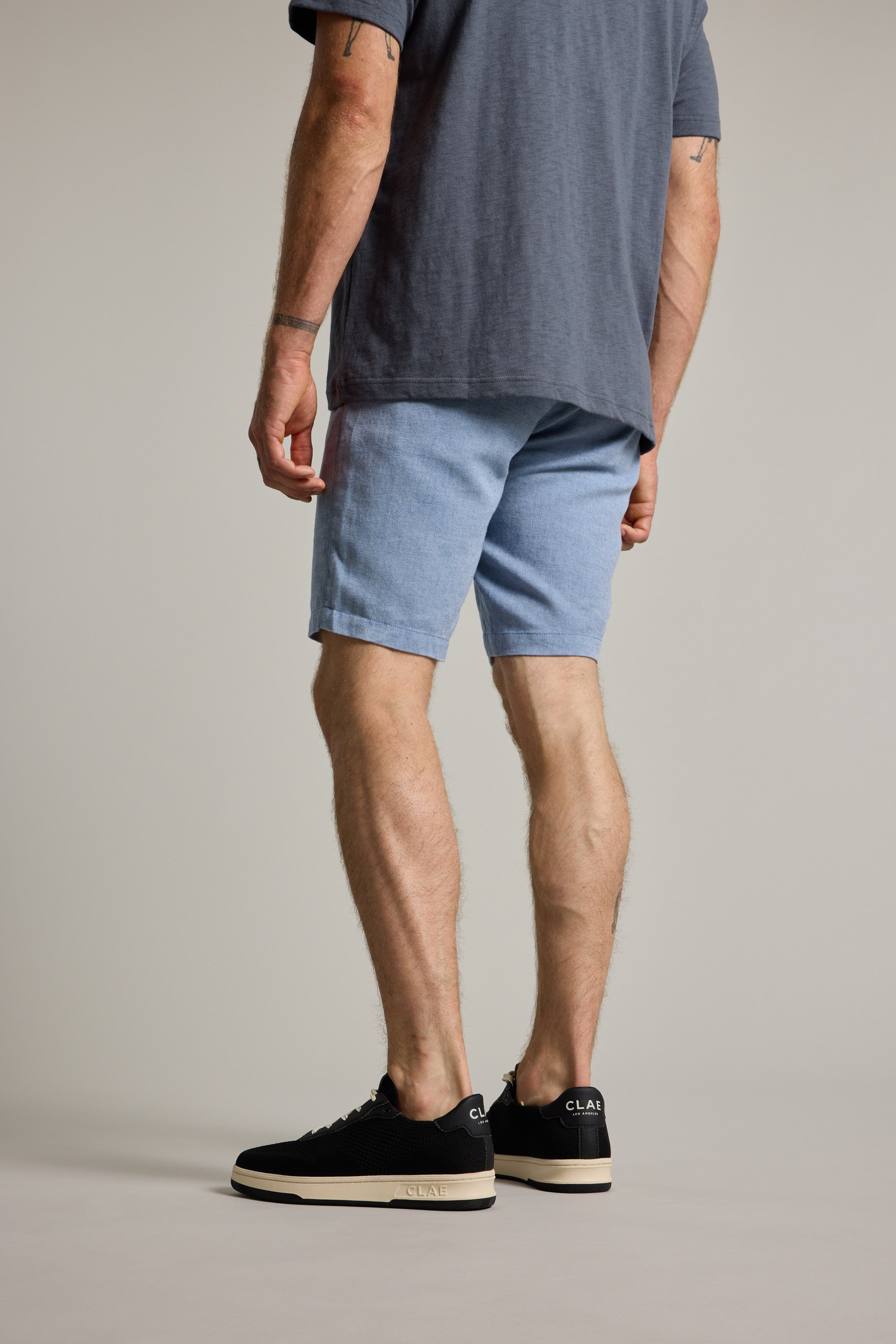 Barkers Elliot Texture Walk Short in blue, additional view