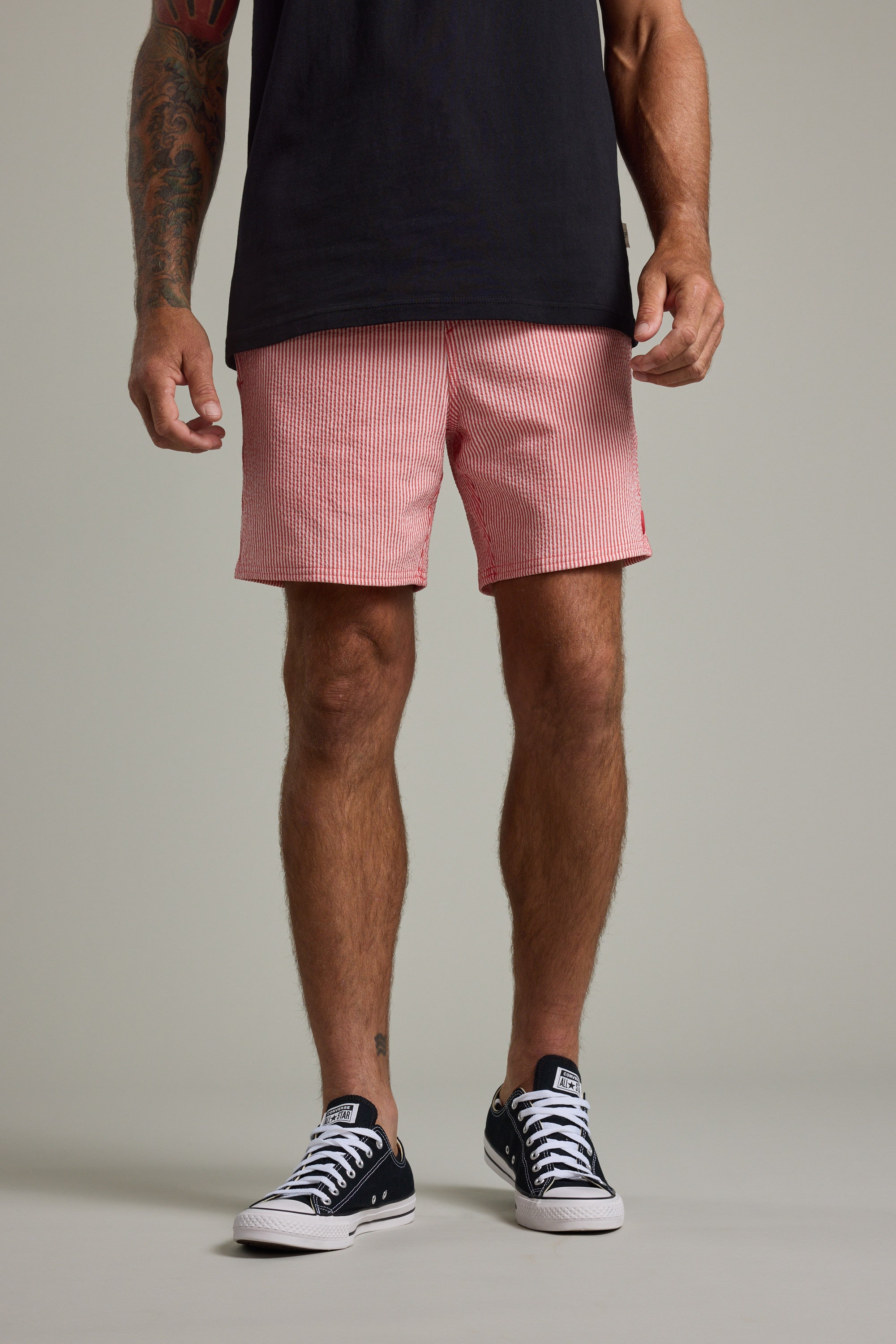 Barkers Dehaven Stripe Volley in red, alternate view