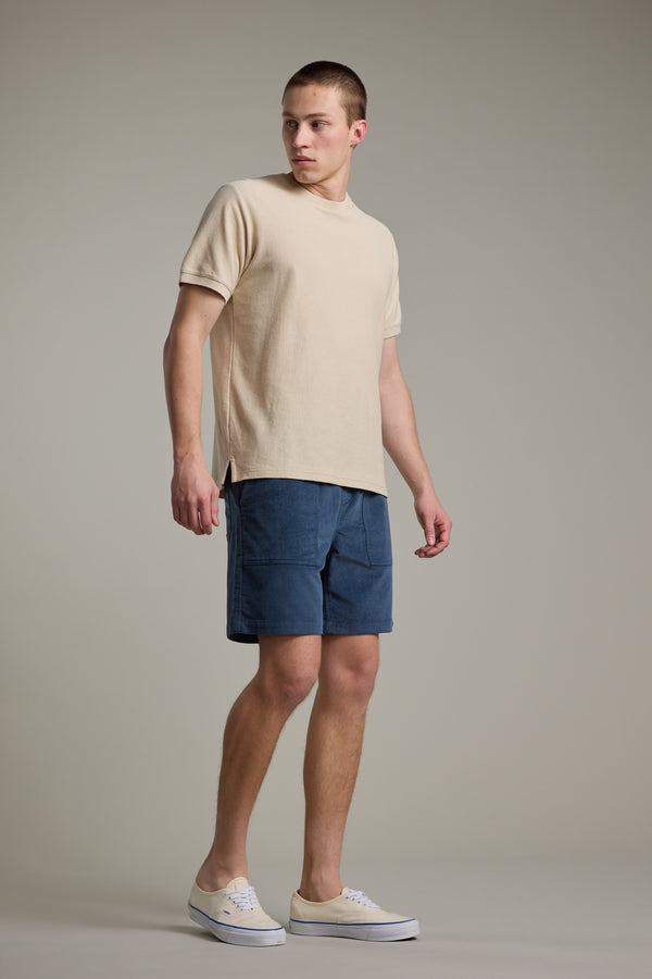Barkers Montauk Cord Weekend Short in blue, alternate view