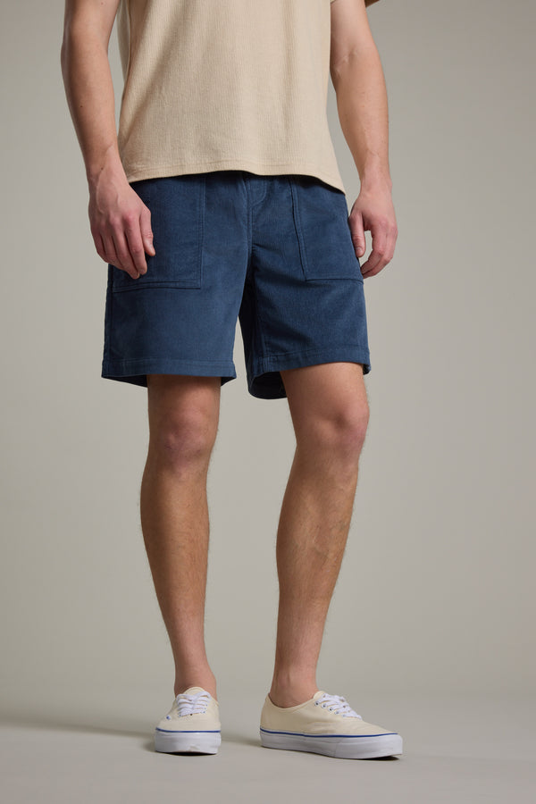 Barkers Montauk Cord Weekend Short in blue, additional view