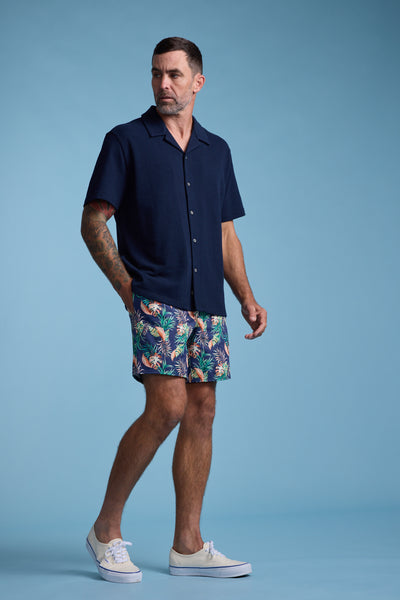 Barkers Foliage Print Volley in navy