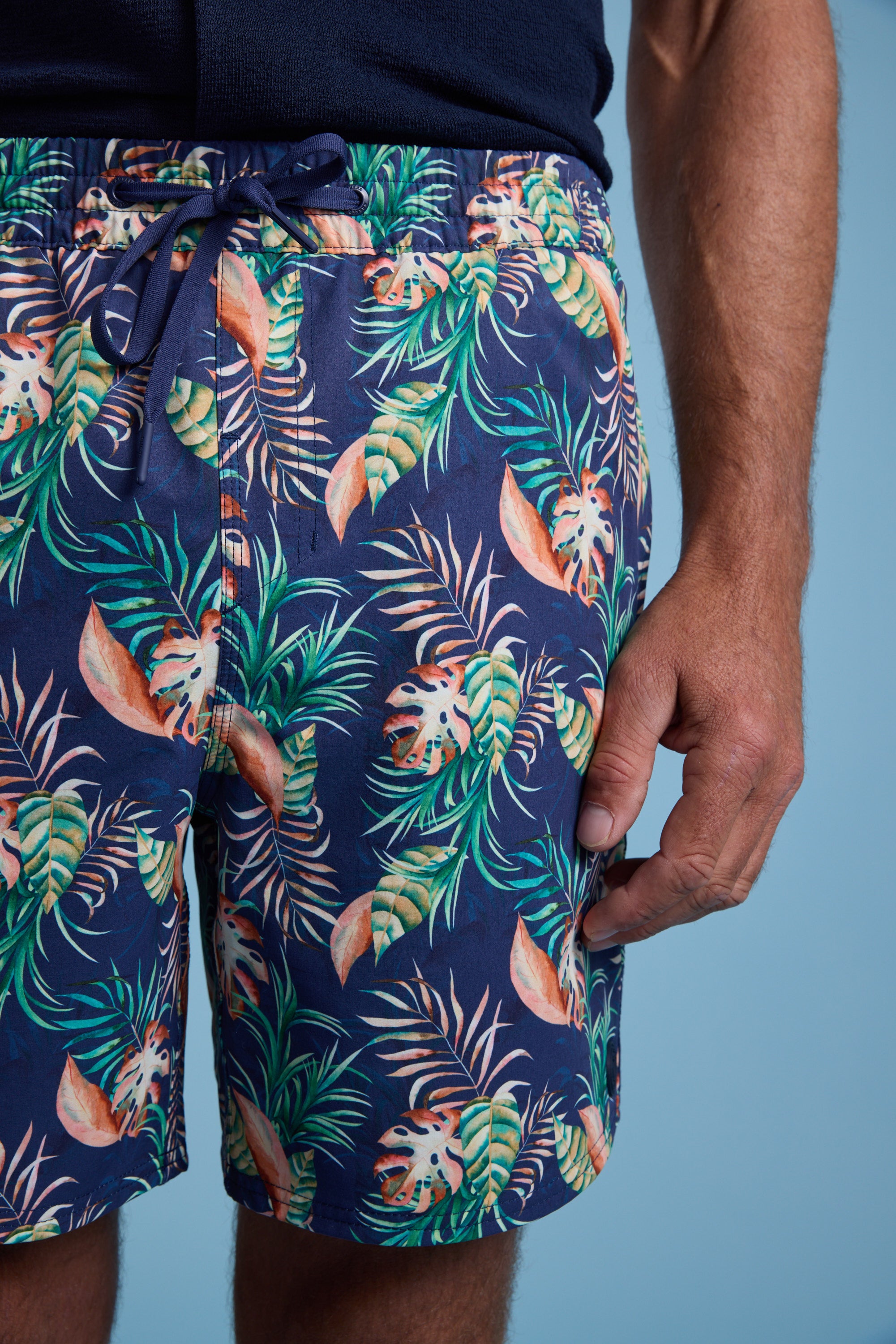 Barkers Foliage Print Volley in navy, additional view
