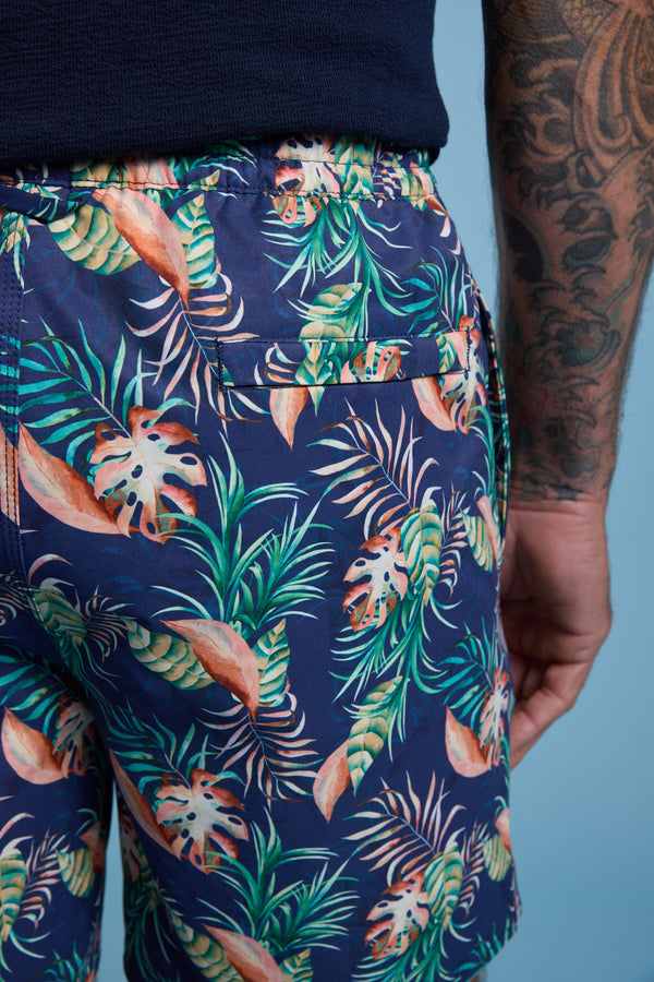 Barkers Foliage Print Volley in navy, additional view