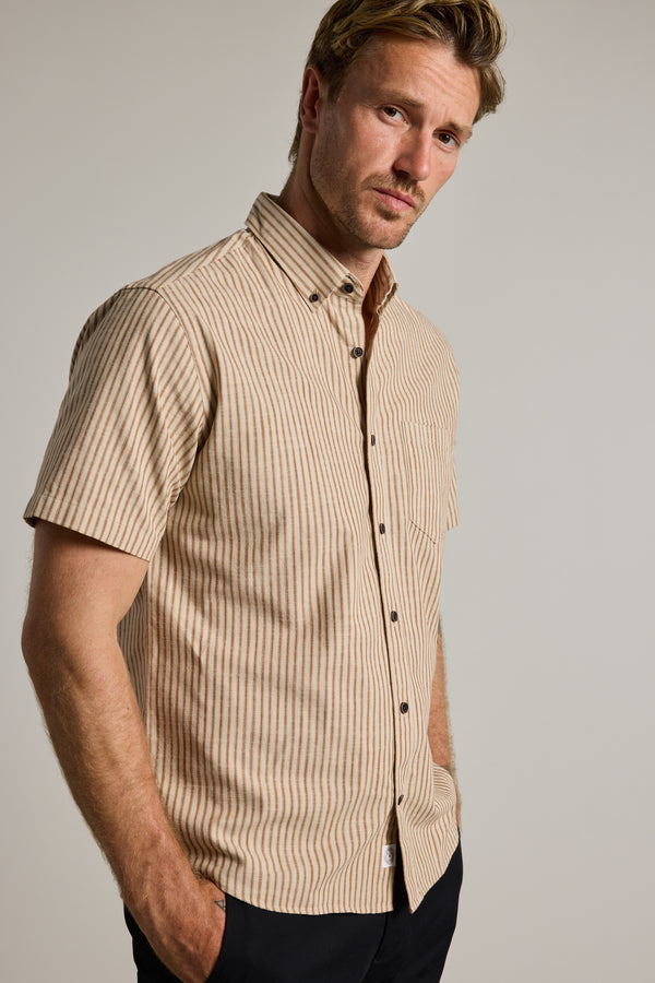 Barkers Jordyn Stripe Shirt in rust, regular fit