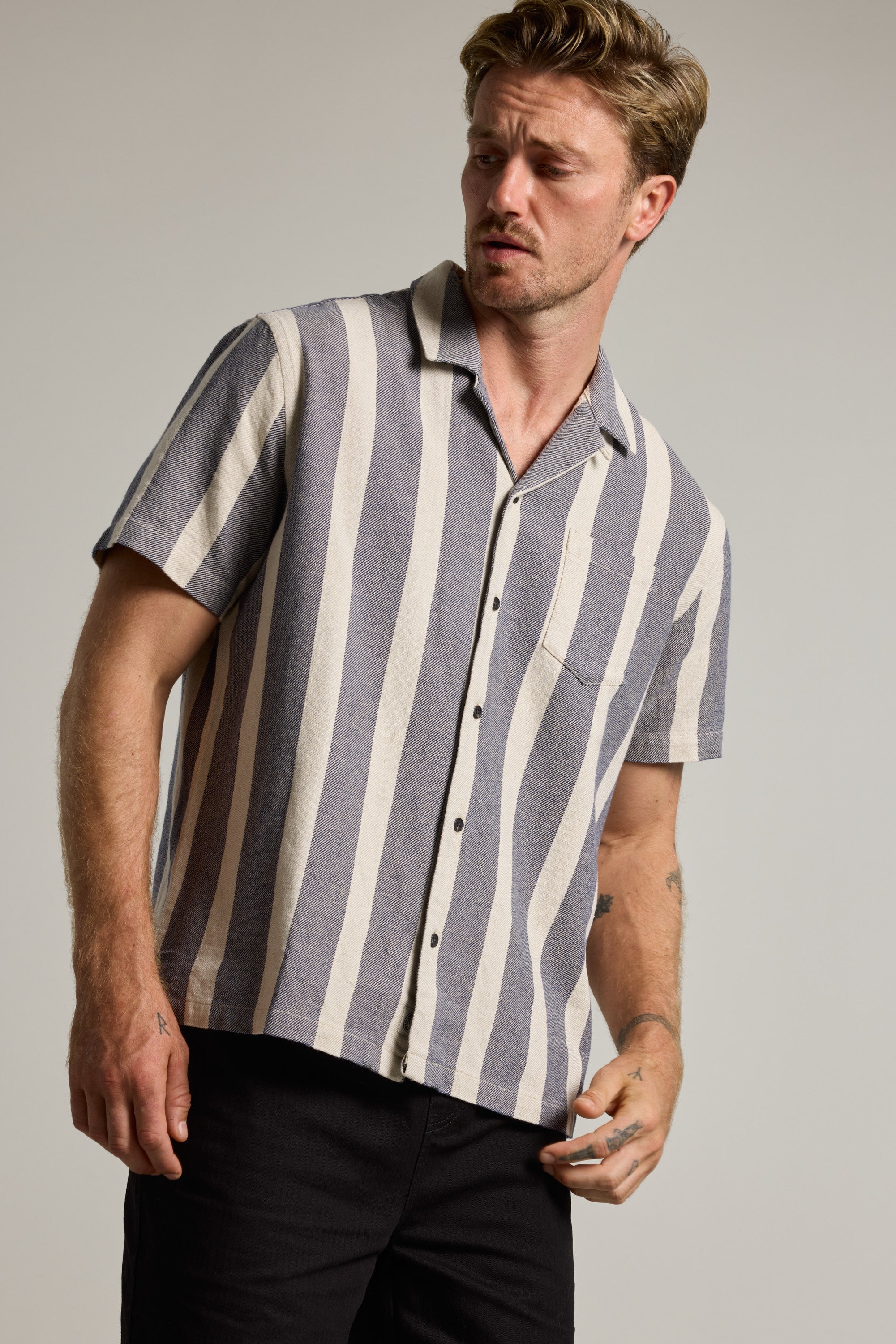 Barkers Norwalk Stripe Cuban Shirt