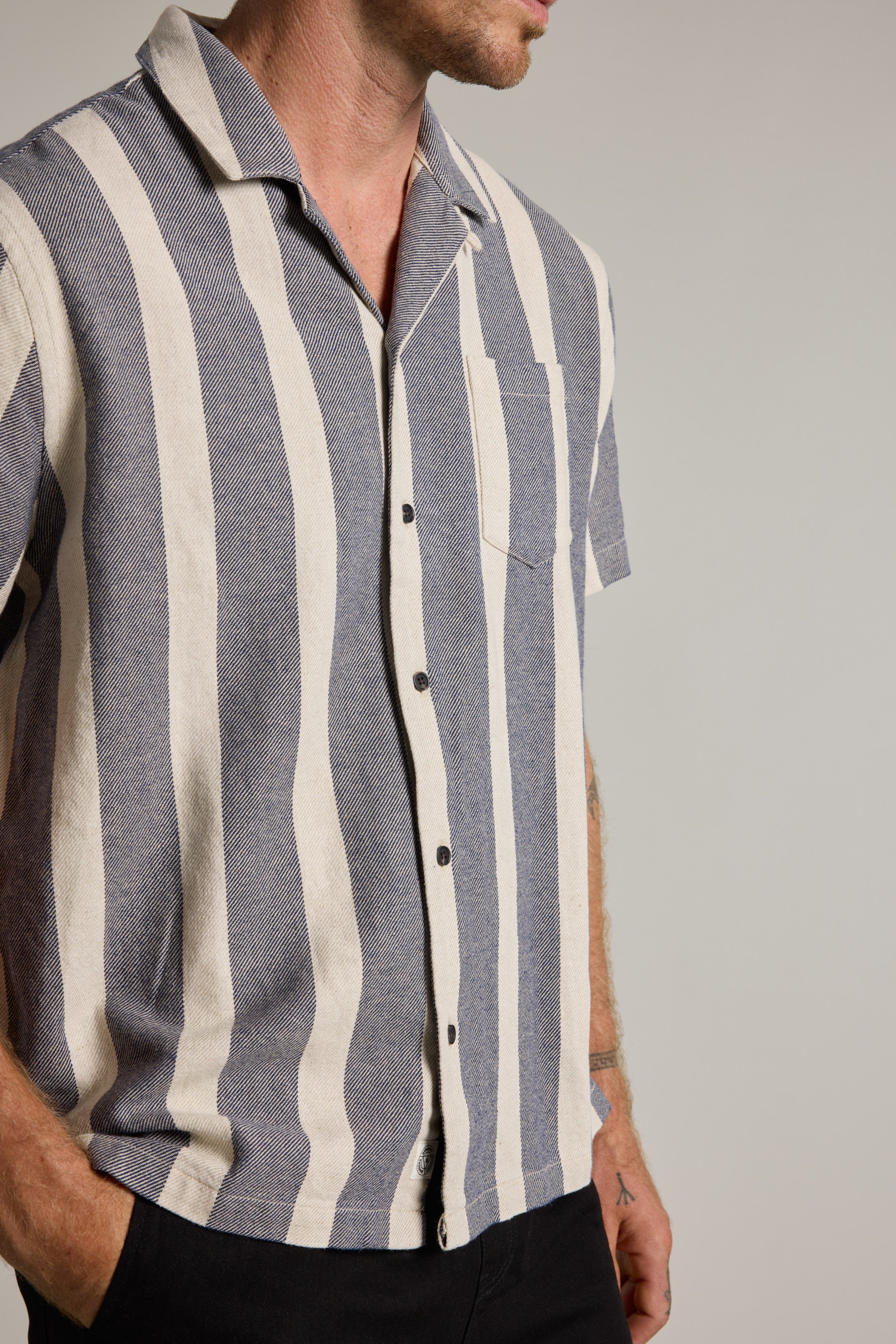 Barkers Norwalk Stripe Cuban Shirt, additional view