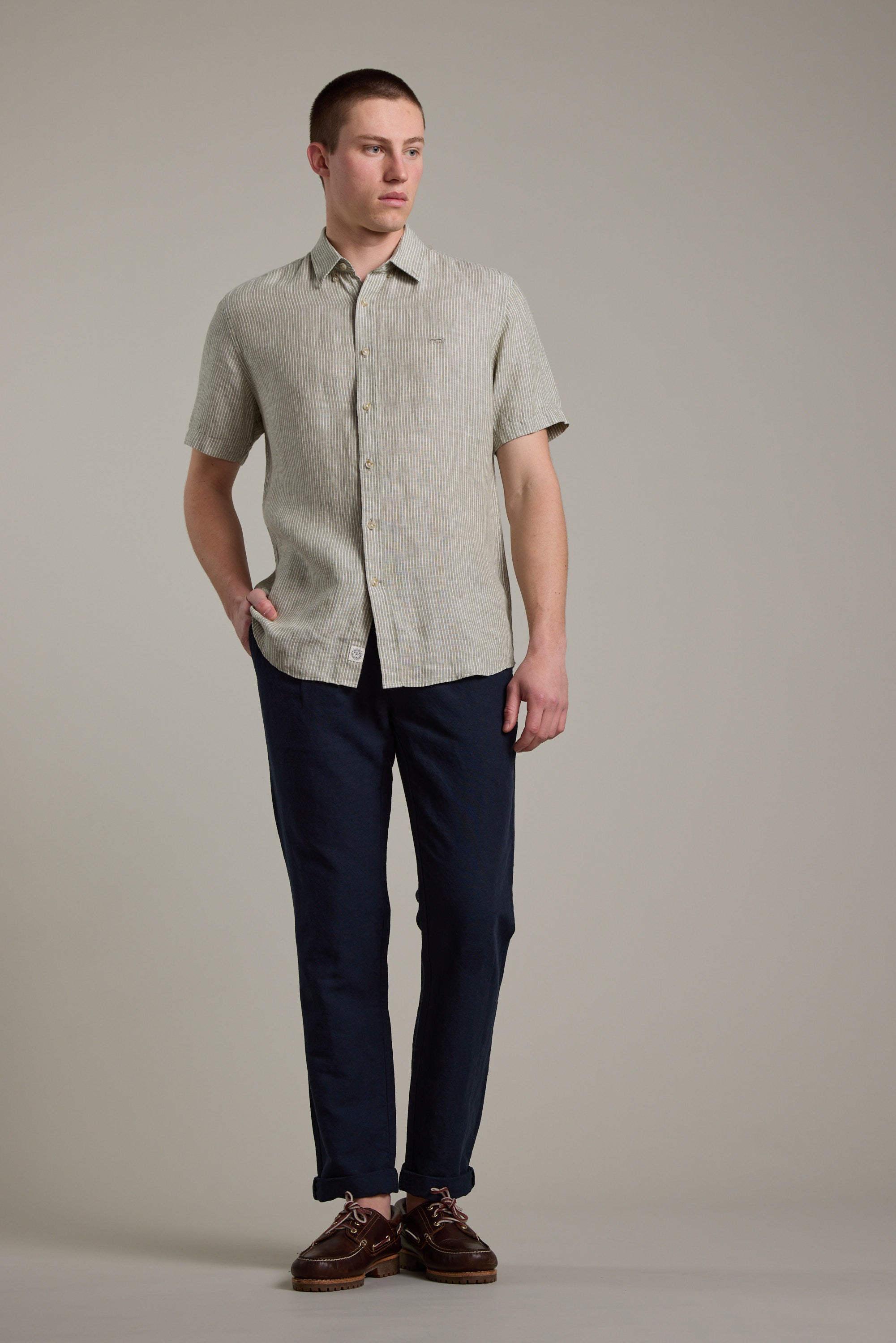 Gentry Striped Linen Shirt